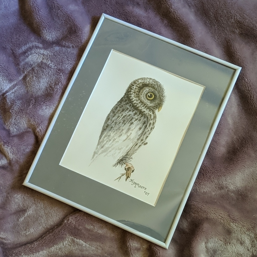 Watercolor Owl Painting